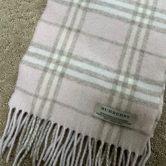 Girls Pink Burberry Scarf - Picture 4 of 6